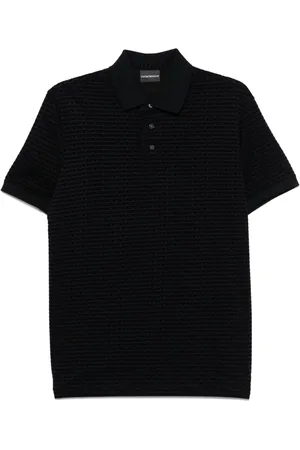 Emporio Armani Poloshirt mit beflocktem Logo