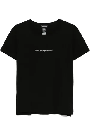 Emporio Armani T-Shirt mit Strass-Logo
