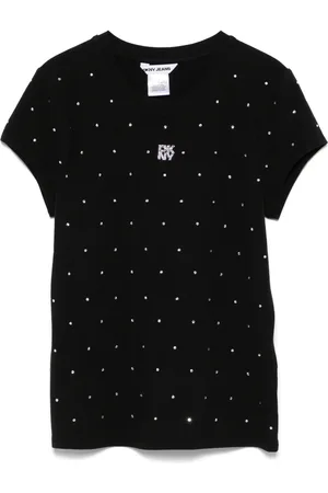 DKNY T-Shirt mit Strassverzierung