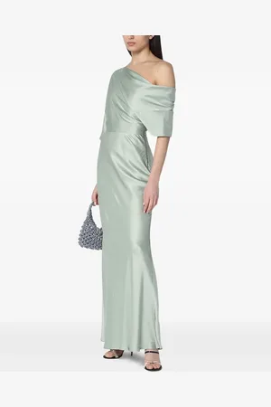 By Malina Schulterfreies Abendkleid aus Satin
