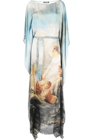 Roberto Cavalli Wickelkleid mit grafischem Print