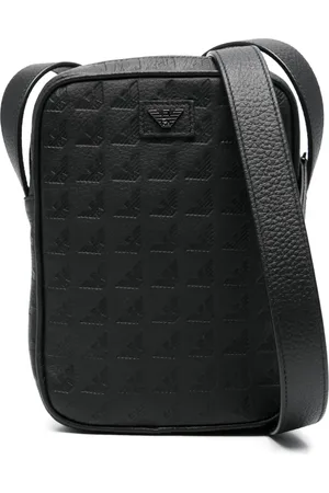 Emporio Armani Kuriertasche mit Logo-Prägung