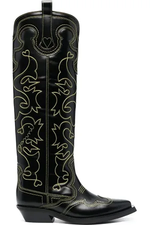 Ganni Kniehohe Cowboystiefel 40mm