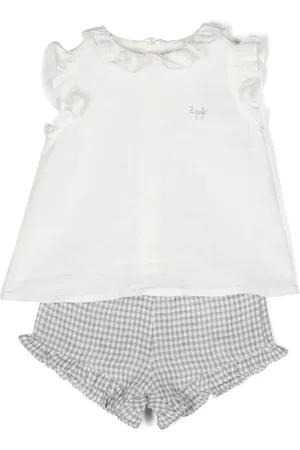 Il gufo Set aus Top und karierten Shorts