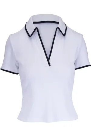 VERONICA BEARD Poloshirt mit Kontrastborte