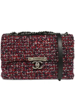 CHANEL 2015 Single Flap Tweed-Schultertasche