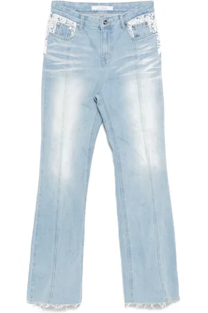 Rokh Jeans mit Spitzendetail
