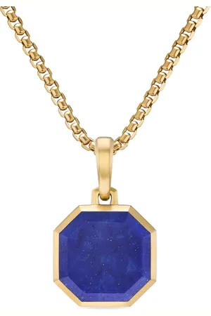David Yurman 18kt Faceted Gelbgoldamulett mit Lapislazuli 16mm