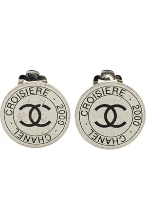 CHANEL 2000 Cruise CC Ohrclips aus mit Logo