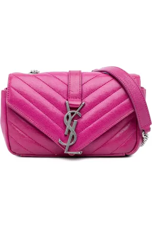 Saint Laurent 2015 baby Chevron Classic Monogram Chain Umhängetasche aus Schafsleder