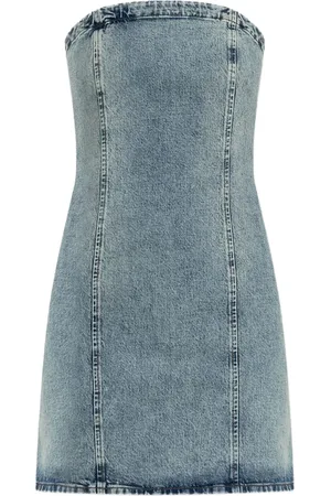 Gestuz Schulterfreies Jeanskleid