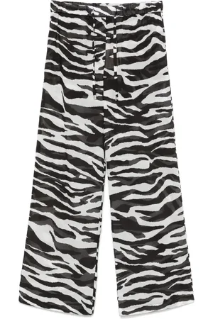 The Attico Semi-transparente Hose mit Zebra-Print