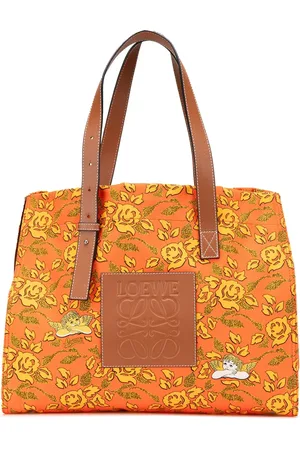 Loewe 2019 Paulas Ibiza Tote Bag aus Canvas mit Blumen-Print