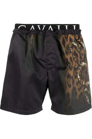 Roberto Cavalli Badeshorts mit Leoparden-Print