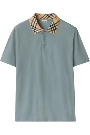 Burberry Poloshirt mit kariertem Kragen