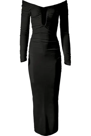 Carolina Herrera Gerafftes Midikleid mit U-Ausschnitt