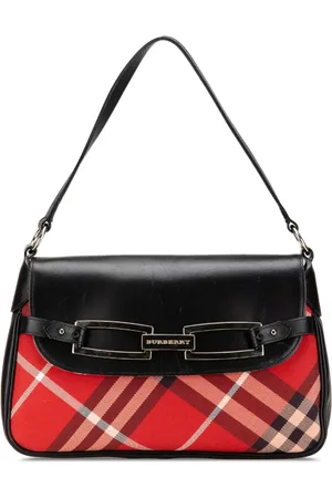 Burberry 20th Century Supernova Check Schultertasche aus Canvas mit Klappe