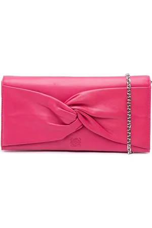 Loewe 2010 Anagram Bow Tie Clutch aus Nappaleder mit Kette