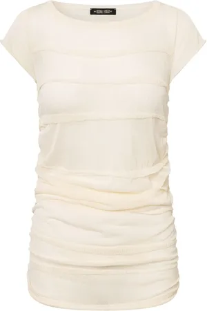 Elena Velez Gerafftes T-Shirt