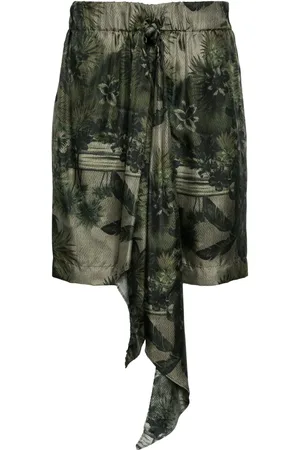 Roberto Cavalli Seidenshorts mit Hawaii-Print