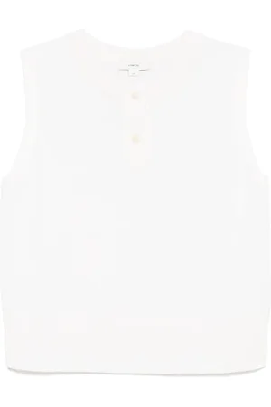Vince Gestricktes Henley-Oberteil