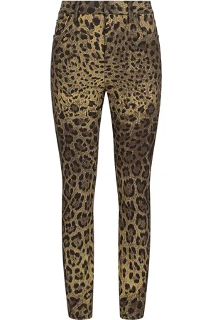 Dolce & Gabbana Skinny-Jeans mit Leoparden-Print