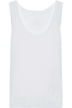 120% Lino Tanktop mit U-Ausschnitt