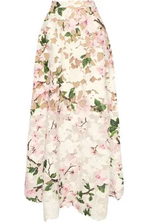 Oscar de la Renta Rock mit Cherry Blossom-Print