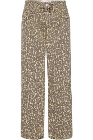 AMO Gerade Jeans mit Leoparden-Print