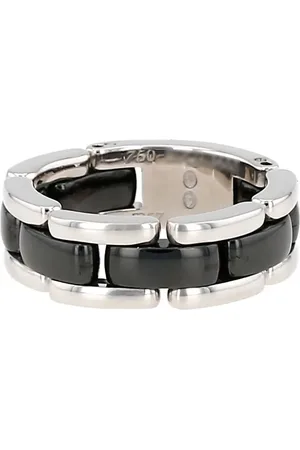 CHANEL Mittelgroßer Ultra Weißgoldring aus Keramik