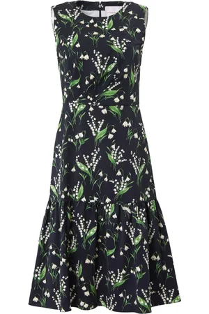 Carolina Herrera Midikleid aus Seide mit Blumen-Print