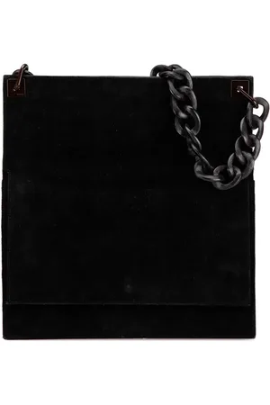 Gucci 2000-2015 Wood Chain Schultertasche aus Wildleder
