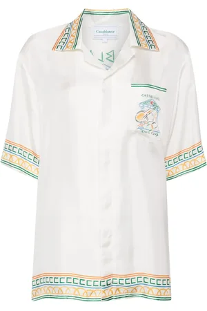 Casablanca Seidenhemd mit Monogrammmuster