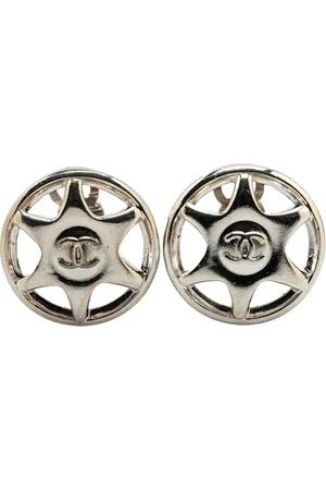 CHANEL 1997 runde CC Star Ohrclips aus