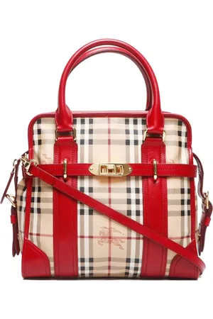 Burberry 2000-2020 Haymarket Check Schultertasche aus Canvas