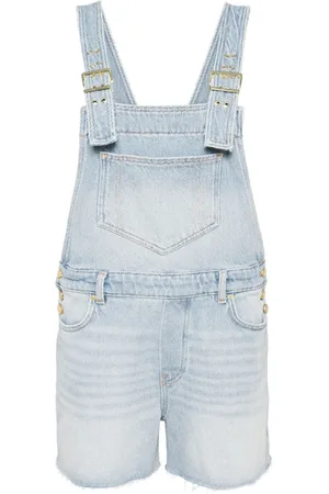 Ganni Jeans-Playsuit mit Tragefalten