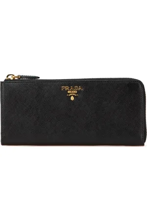 Prada 2000-2024 längliches Saffiano Portemonnaie mit Reißverschluss