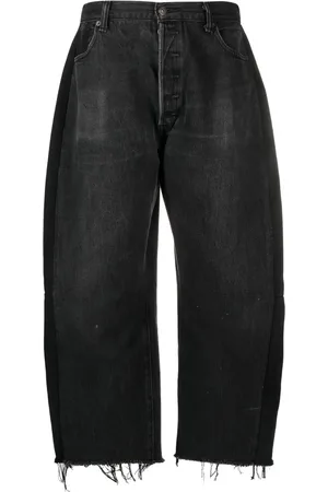 B SIDES Weite Cropped-Jeans