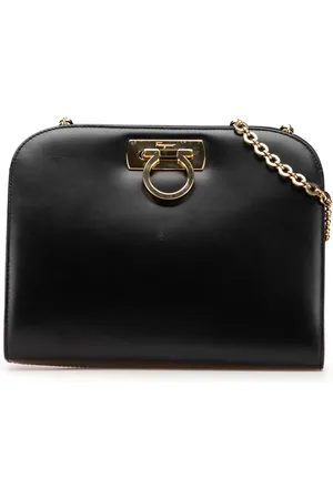 Salvatore Ferragamo 2010-2025 Gancini Umhängetasche aus Leder mit Kettenriemen
