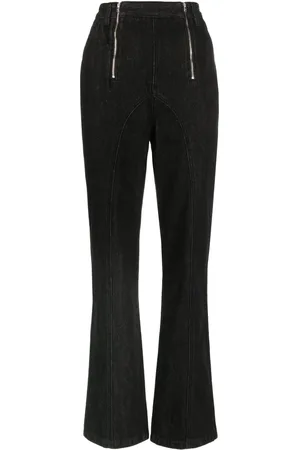 Self-Portrait Straight-Leg-Jeans mit Kontrastnaht