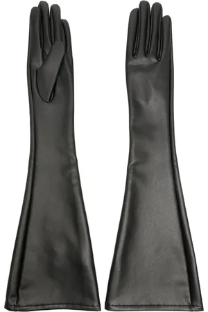 Issey Miyake Ellenbogenlange Lederhandschuhe