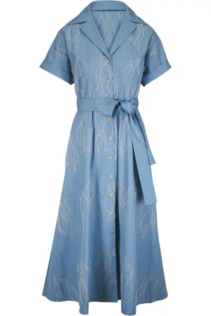 Lafayette 148 Midikleid aus Baumwolle