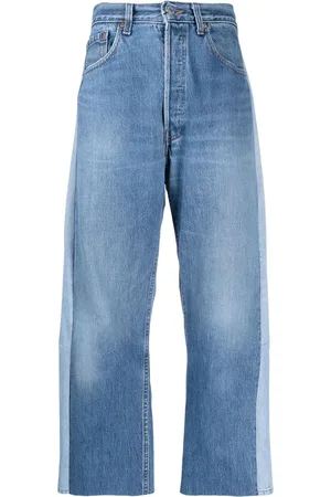 B SIDES Weite Cropped-Jeans