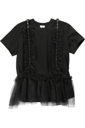 NOIR KEI NINOMIYA Tulle-detailing T-shirt