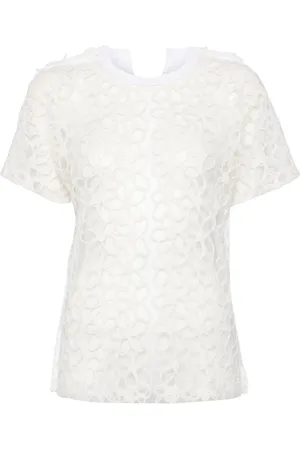Comme des Garçons T-Shirt mit Kordelspitze