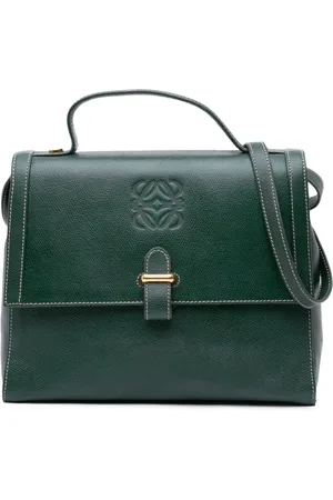 Loewe 20th Century Anagram Flap Satchel-Tasche aus Leder