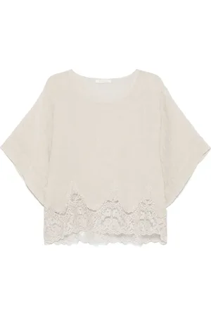 Maurizio Mykonos Bluse mit Spitzendetail