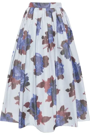 Erdem Ausgestellter Rock mit Blumen-Print