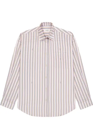 LANEUS Gestreiftes Oversized-Hemd