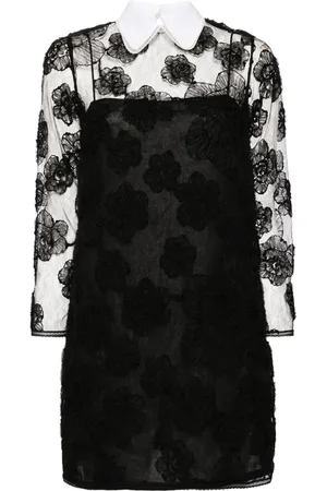 Nº21 Minikleid aus Spitze mit Blumenmuster